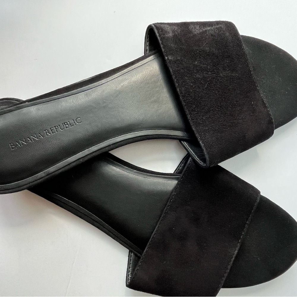 Banana Republic Black Slide Sandals Minimalist Design